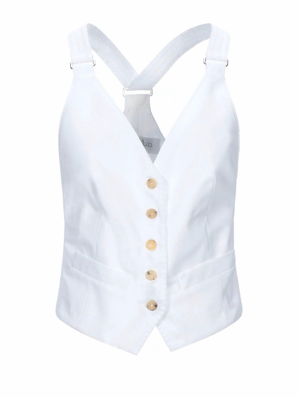 MAX MARA
Tailored Vests
8 (US) - White V-Neck Button Front Women's Vest